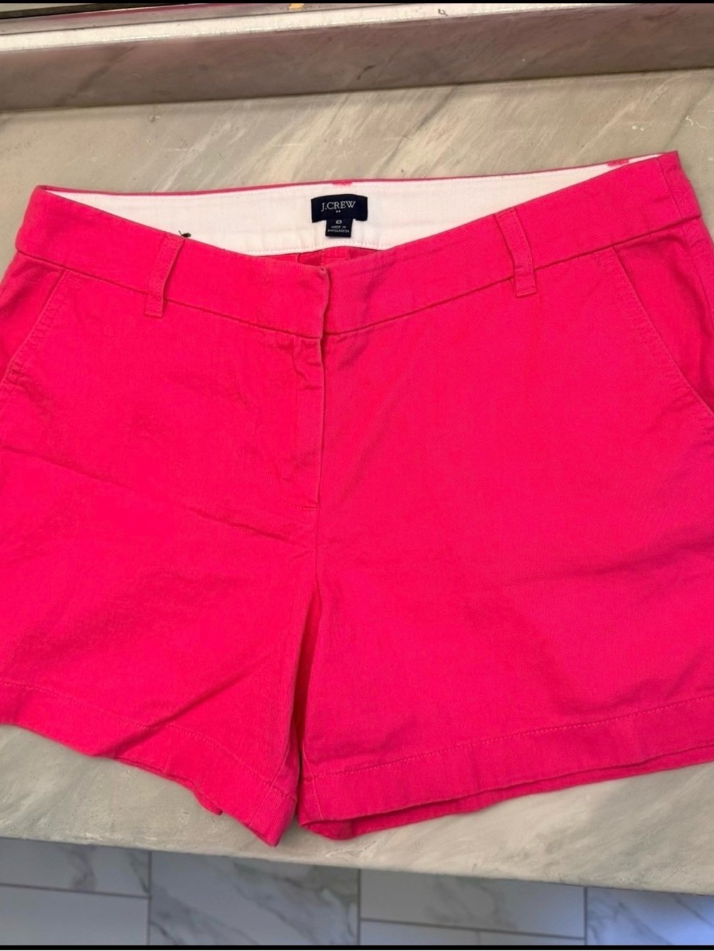 J. Crew Hot Pink Chino Bermuda Shorts